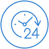 image:24/7 clock icon